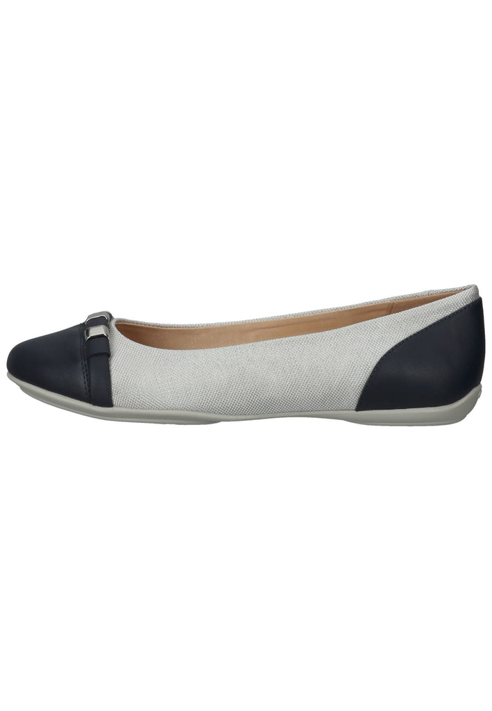 Ballerinas Geox Ballerinas Lederimitat/Textil Silber/Blau