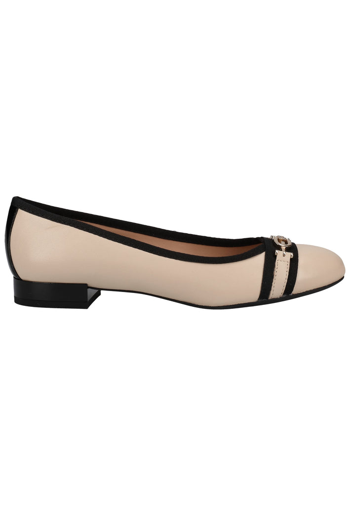 Geox Ballerinas Leder/Synthetik Beige/Schwarz