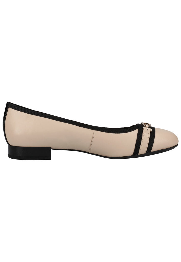 Geox Ballerinas Leder/Synthetik Beige/Schwarz