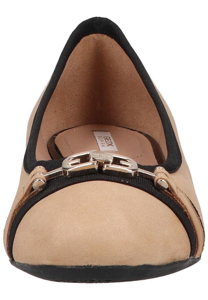 Geox Ballerinas Leder/Textil Hellbraun