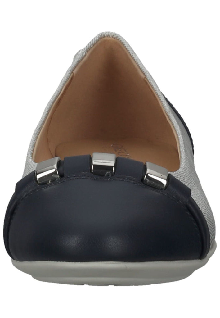 Geox Ballerinas Lederimitat/Textil Silber/Blau