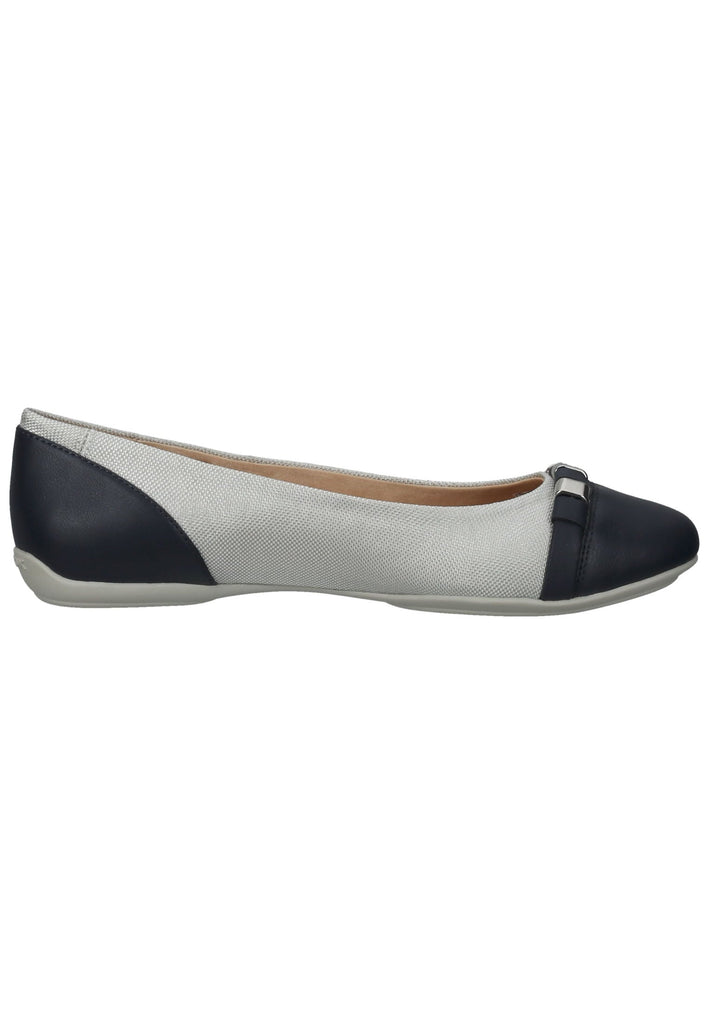 Geox Ballerinas Lederimitat/Textil Silber/Blau