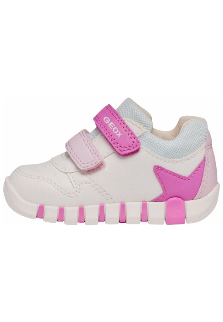 Halbschuhe Geox Halbschuhe Lederimitat/Textil Weiß/Pink