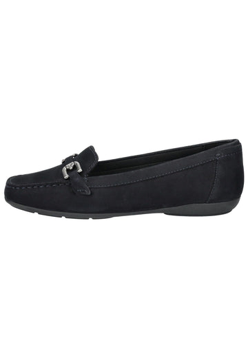 Halbschuhe Geox Mokassin Nubukleder Dunkelblau