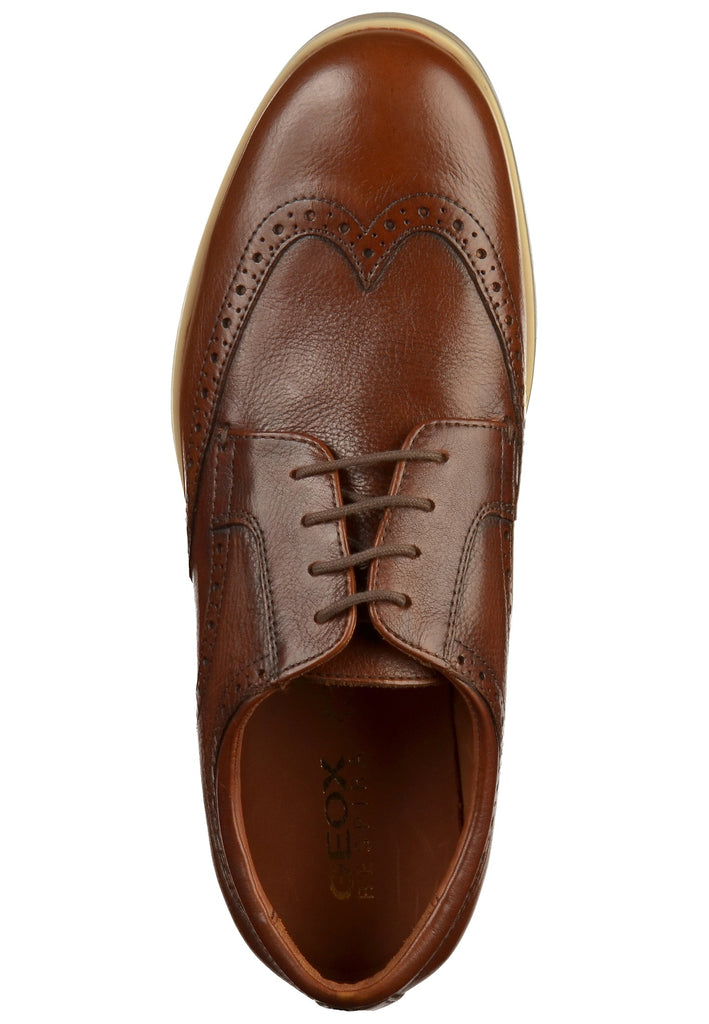 Geox Halbschuhe Leder Cognac