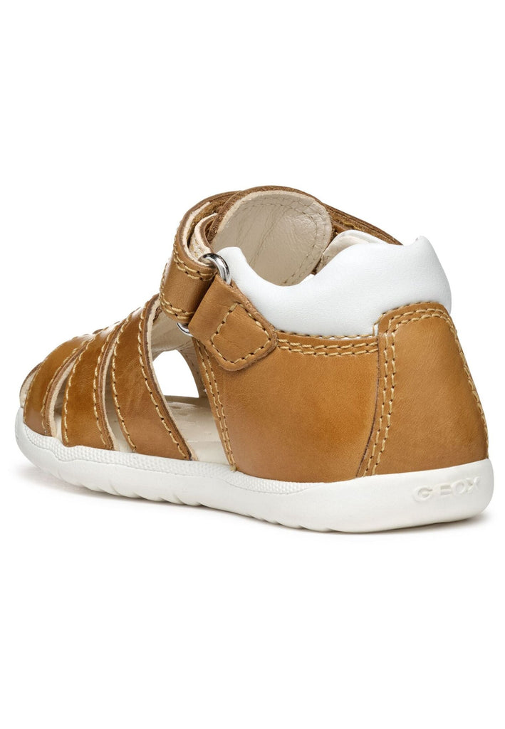 Geox Halbschuhe Leder/Synthetik Braun/Weiß