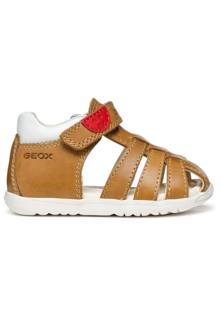 Geox Halbschuhe Leder/Synthetik Braun/Weiß