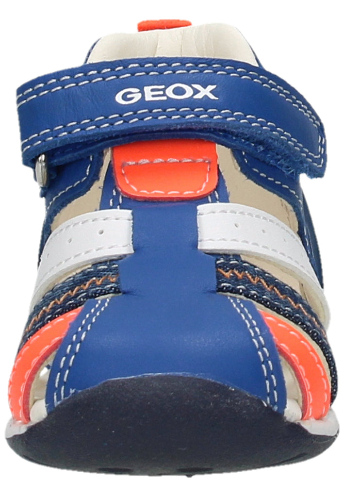 Geox Halbschuhe Leder/Textil Blau/Orange