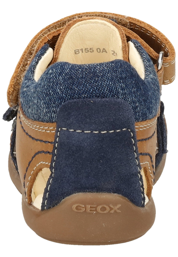 Geox Halbschuhe Leder/Textil Caramel