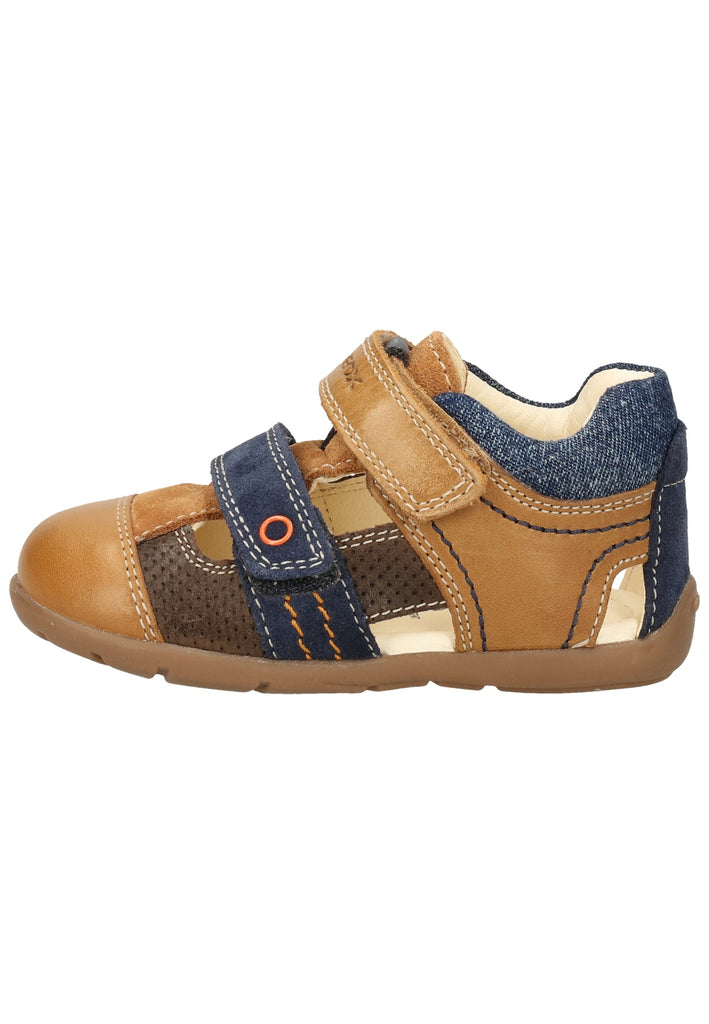 Geox Halbschuhe Leder/Textil Caramel