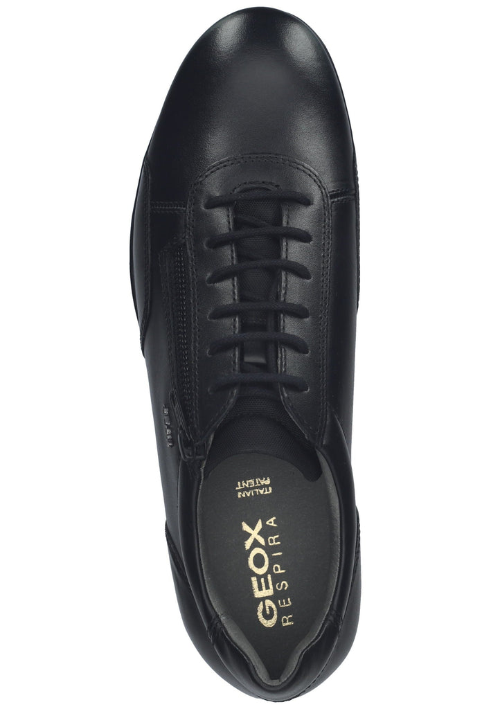 Geox Halbschuhe Leder/Textil Schwarz