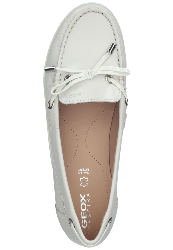 Geox Halbschuhe Leder/Textil Weiß