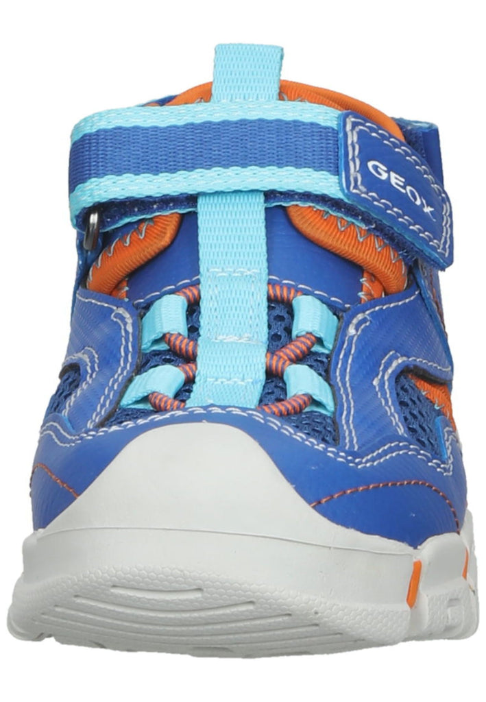 Geox Halbschuhe Lederimitat/Mesh Blau/Orange