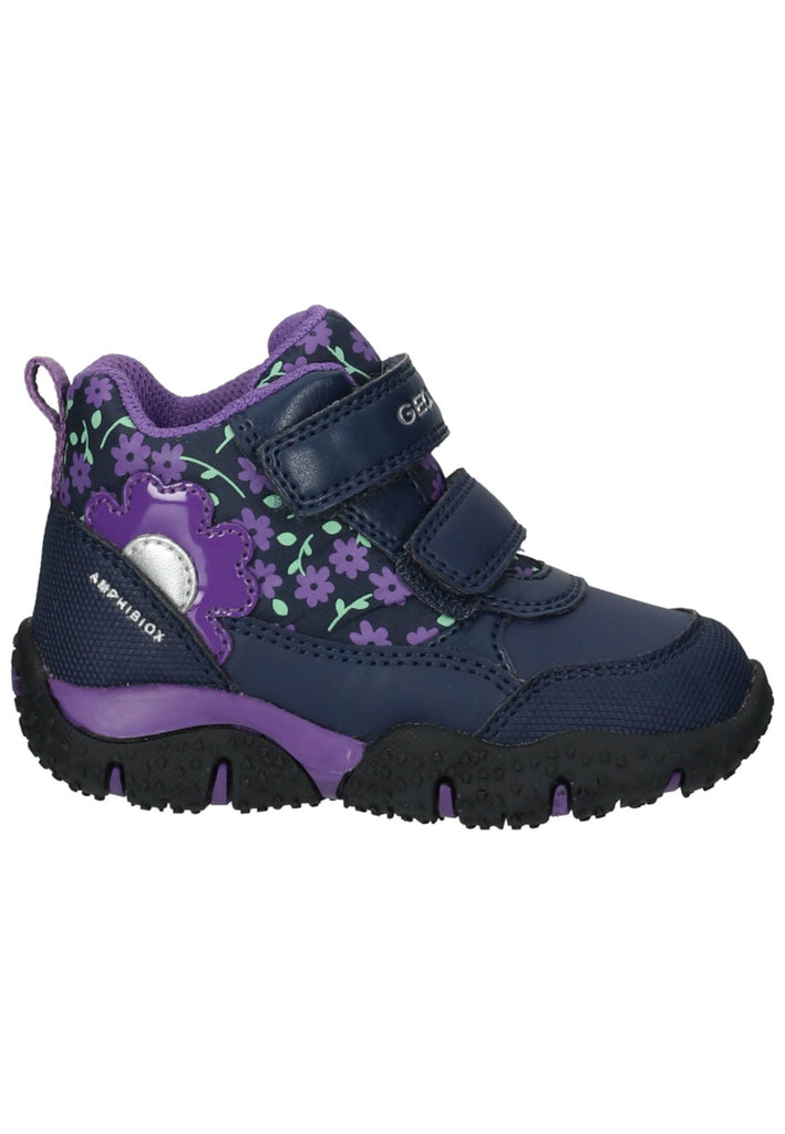 Geox Halbschuhe Lederimitat/Textil Navy/Lila