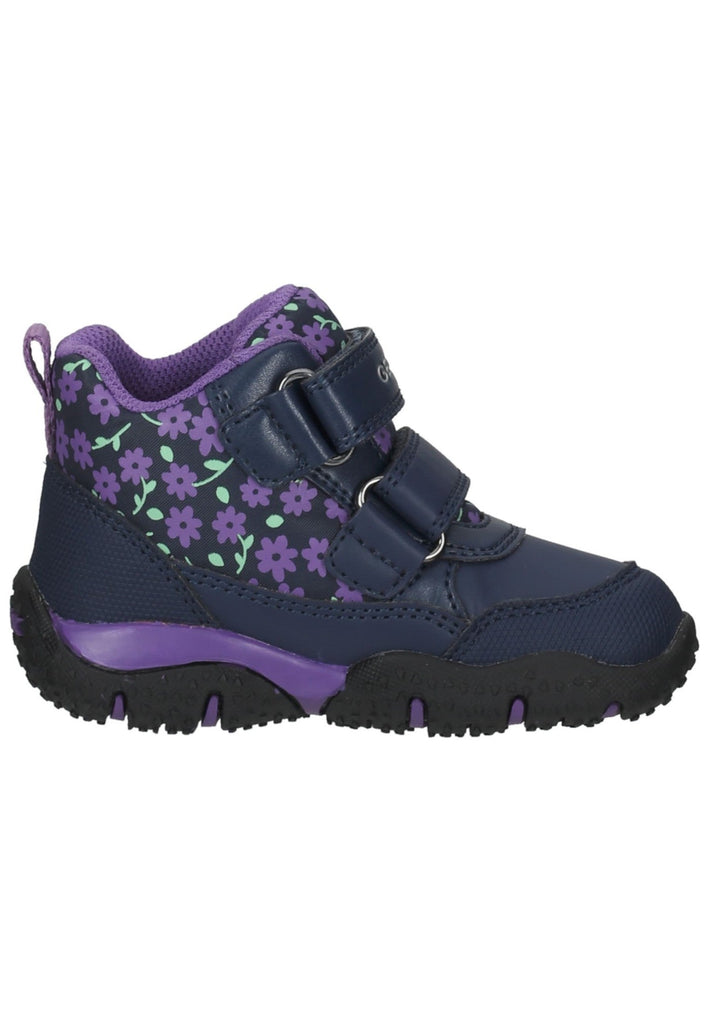 Geox Halbschuhe Lederimitat/Textil Navy/Lila