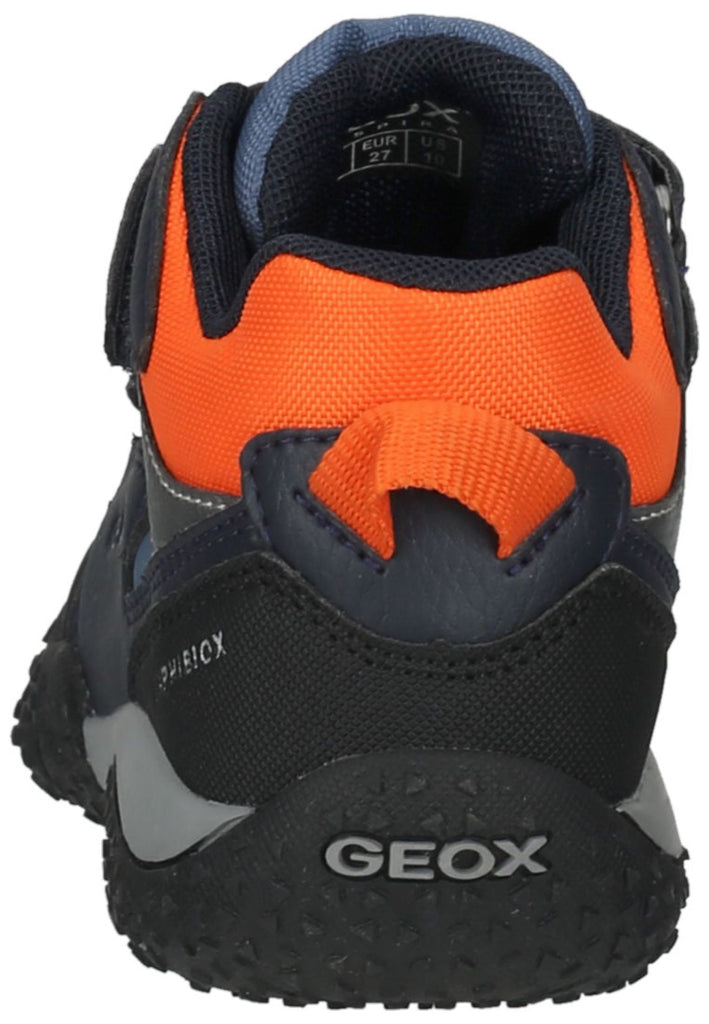 Geox Halbschuhe Lederimitat/Textil Navy/Orange