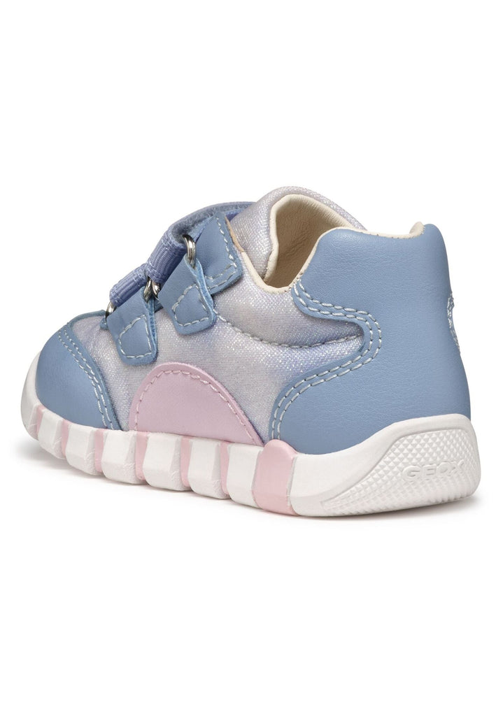 Geox Halbschuhe Lederimitat/Textil Rosa/Hellblau