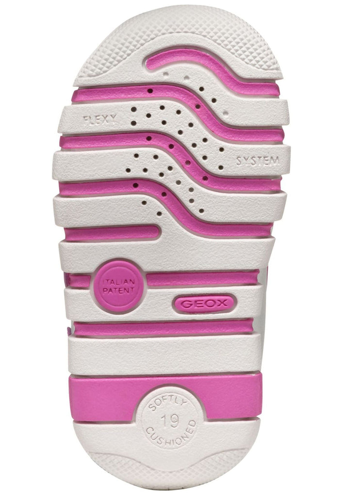 Geox Halbschuhe Lederimitat/Textil Weiß/Pink