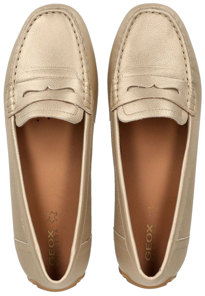 Geox Mokassin Leder Hellgold