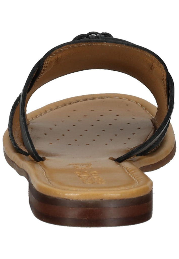Geox Pantoletten Leder Schwarz