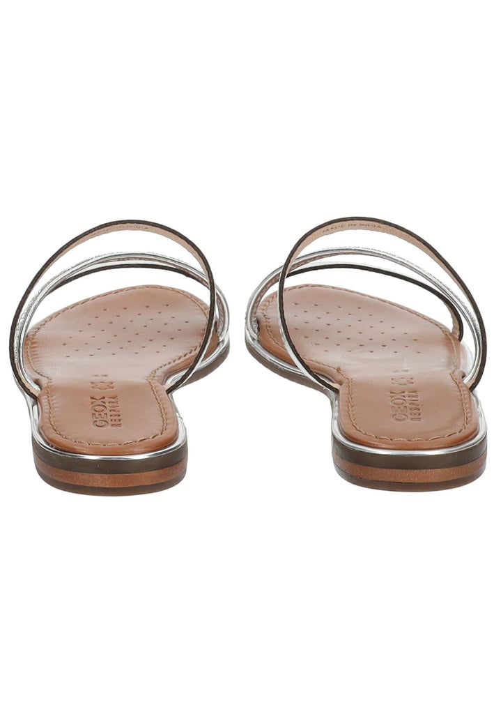 Geox Pantoletten Leder Silber