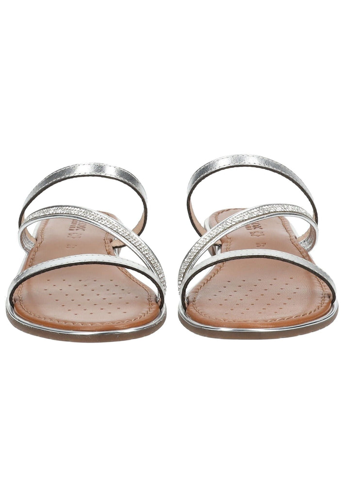 Geox Pantoletten Leder Silber