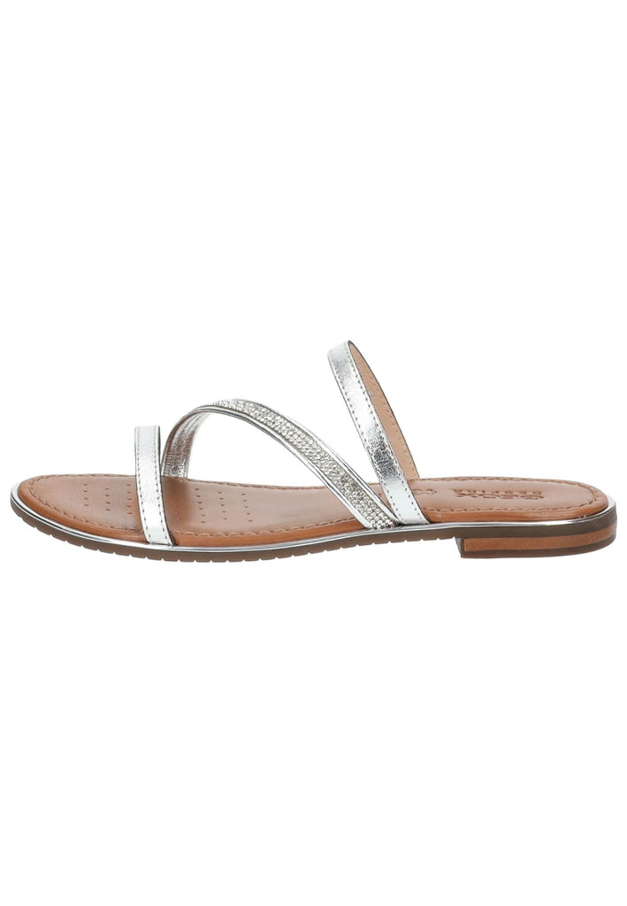 Geox Pantoletten Leder Silber