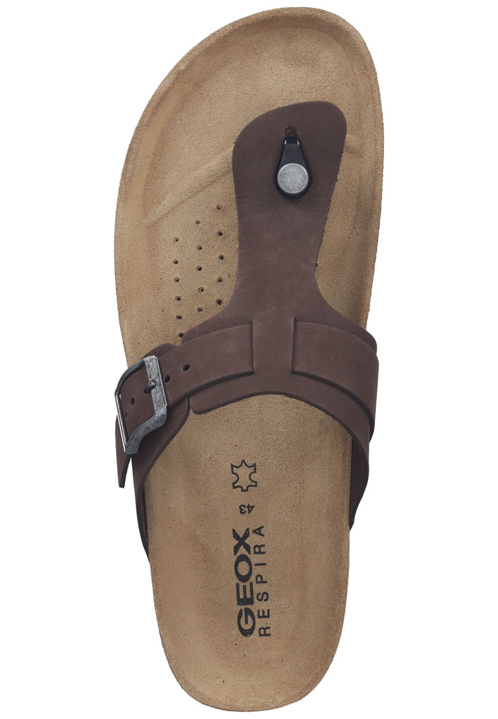 Geox Pantoletten Lederimitat Braun