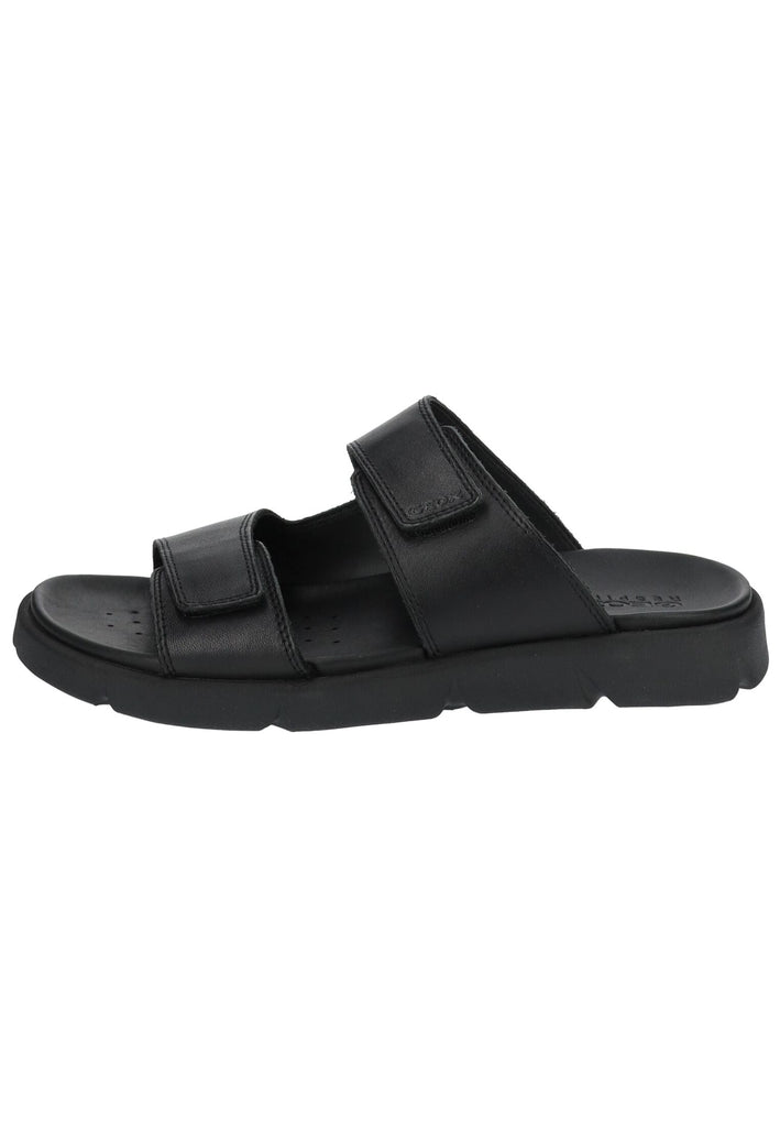 Geox Pantoletten Nappaleder Schwarz
