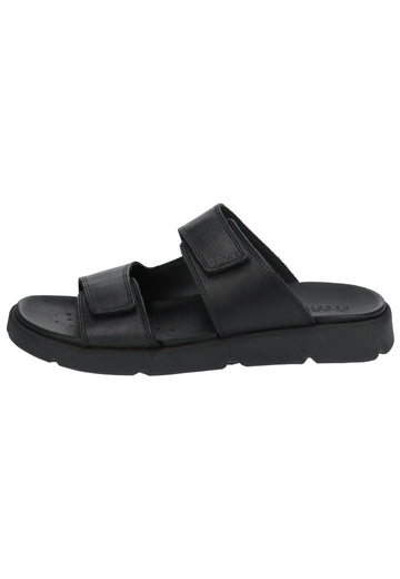 Geox Pantoletten Nappaleder Schwarz