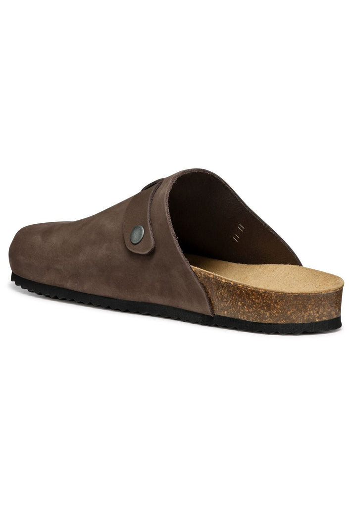 Geox Pantoletten Nubukleder Braun