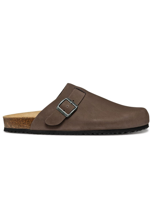 Geox Pantoletten Nubukleder Braun