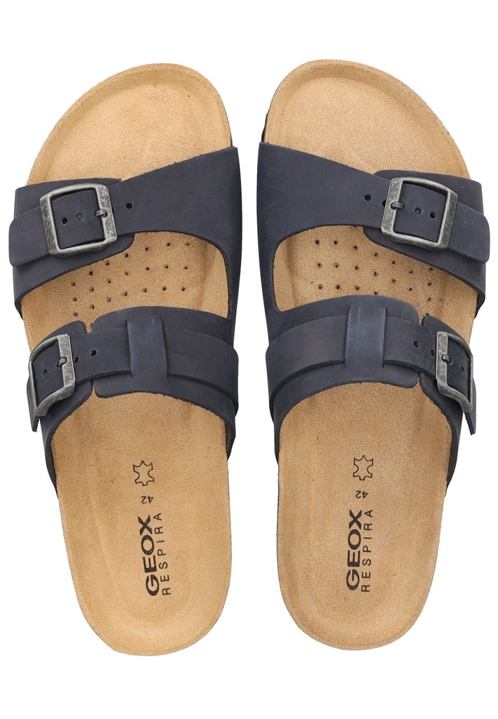 Geox Pantoletten Nubukleder Navy