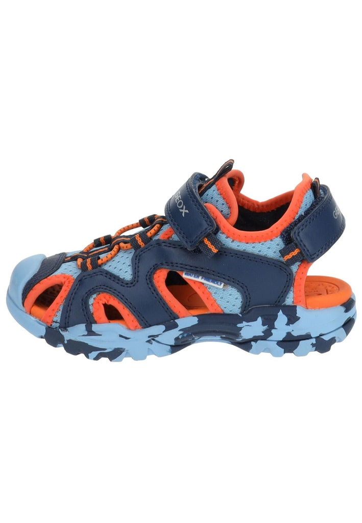 Sandalen Geox Sandalen Lederimitat/Mesh Blau/Orange