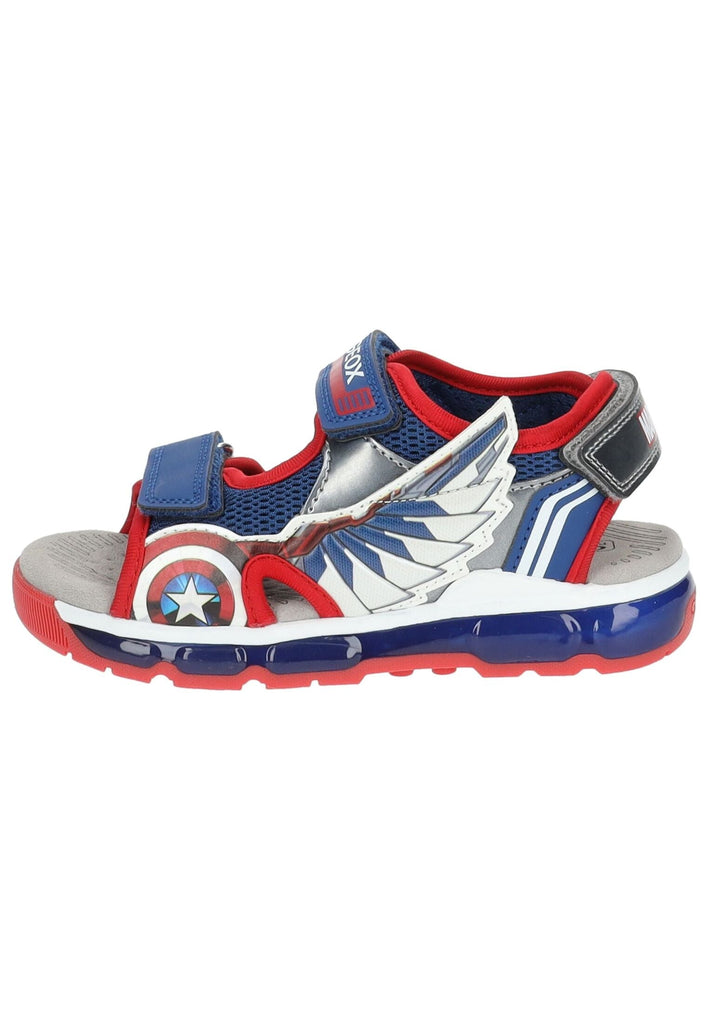 Sandalen Geox Sandalen Lederimitat/Mesh Blau/Rot