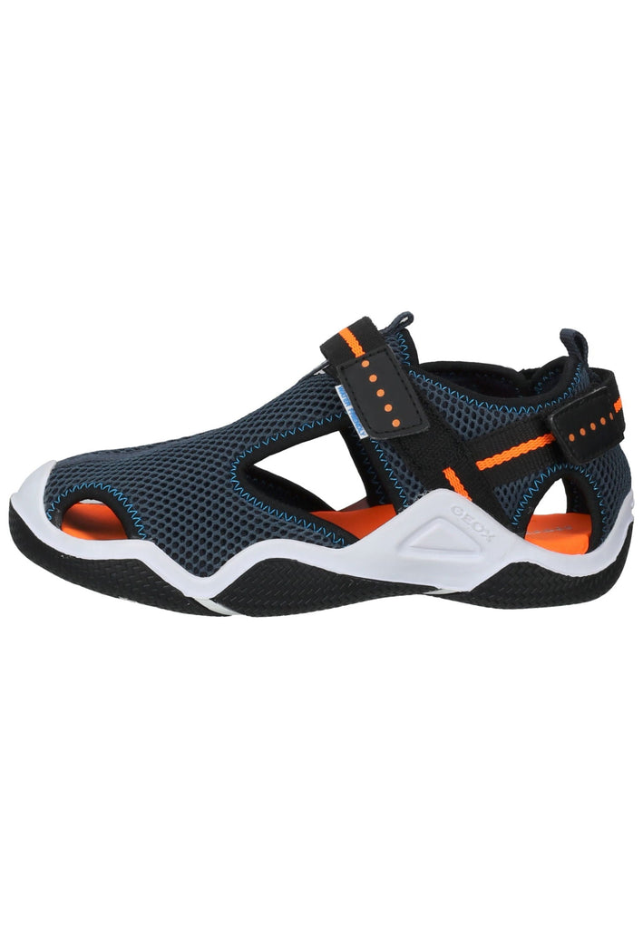 Sandalen Geox Sandalen Lederimitat/Mesh Navy/Orange
