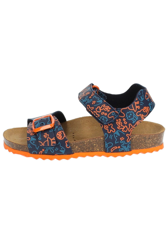 Sandalen Geox Sandalen Lederimitat Navy/Orange
