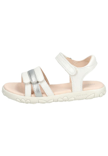 Sandalen Geox Sandalen Lederimitat Weiß/Silber