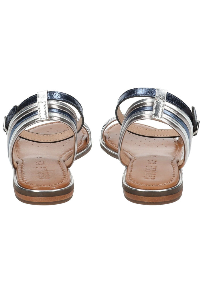 Geox Sandalen Leder Blau/Silber