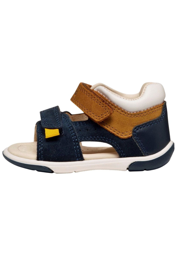 Geox Sandalen Leder/Synthetik Blau/Braun