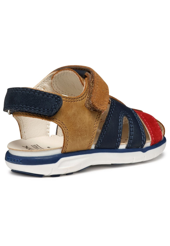 Geox Sandalen Leder/Synthetik Braun/Rot