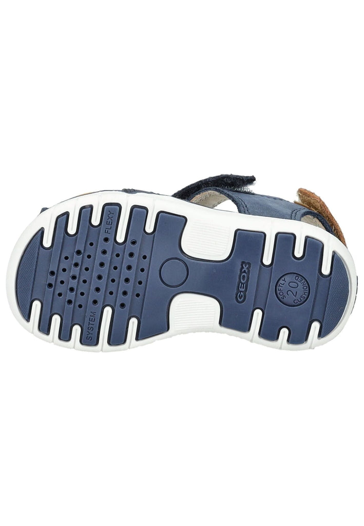 Geox Sandalen Leder/Synthetik Navy/Gelb