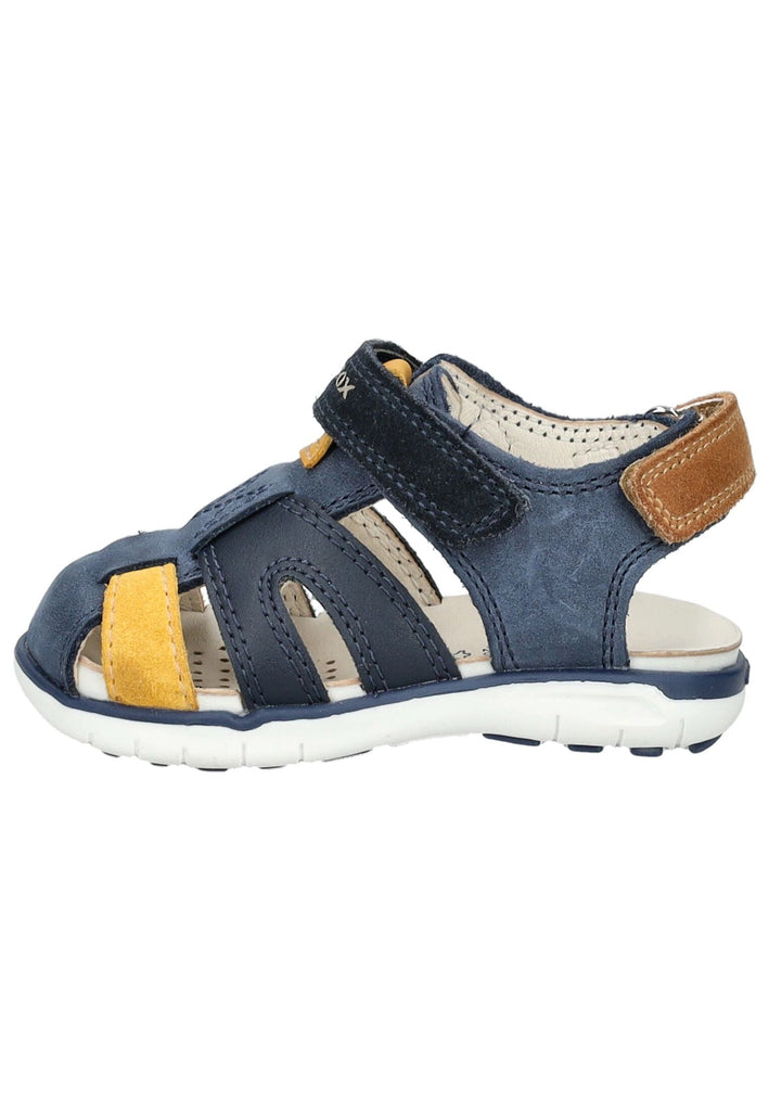 Geox Sandalen Leder/Synthetik Navy/Gelb