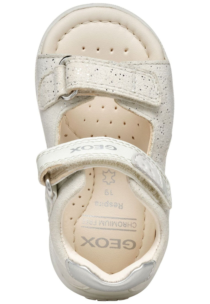 Geox Sandalen Leder/Synthetik Weiß/Silber