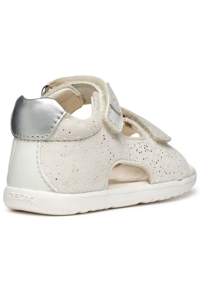 Geox Sandalen Leder/Synthetik Weiß/Silber