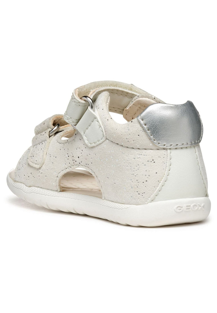 Geox Sandalen Leder/Synthetik Weiß/Silber