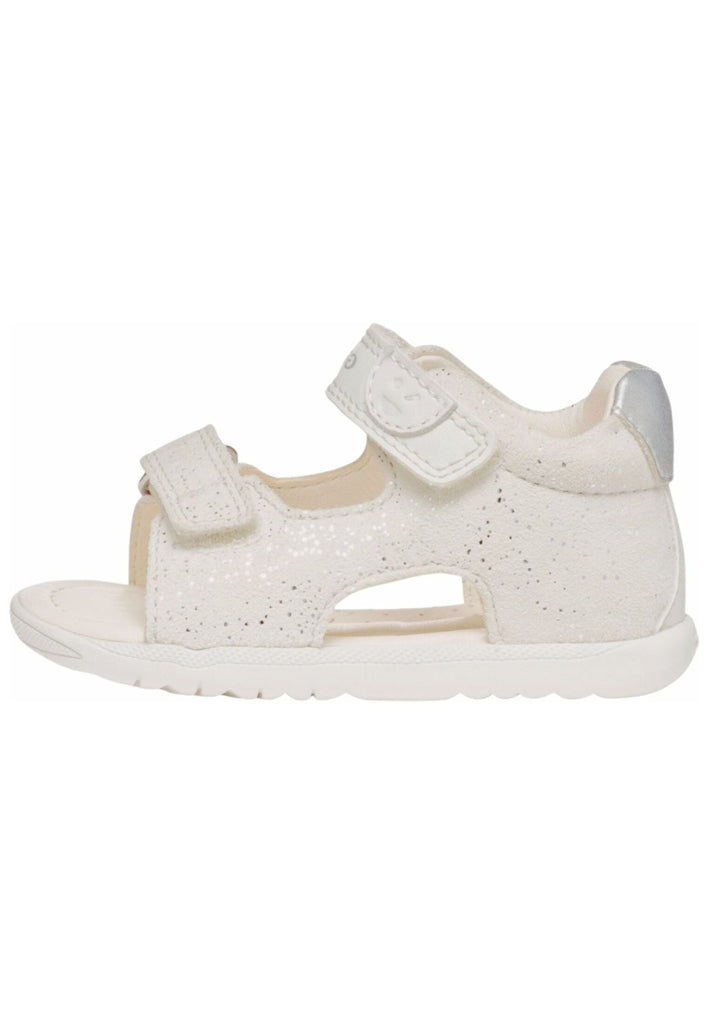 Geox Sandalen Leder/Synthetik Weiß/Silber