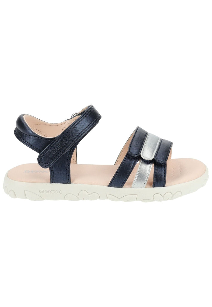 Geox Sandalen Lederimitat Blau/Silber