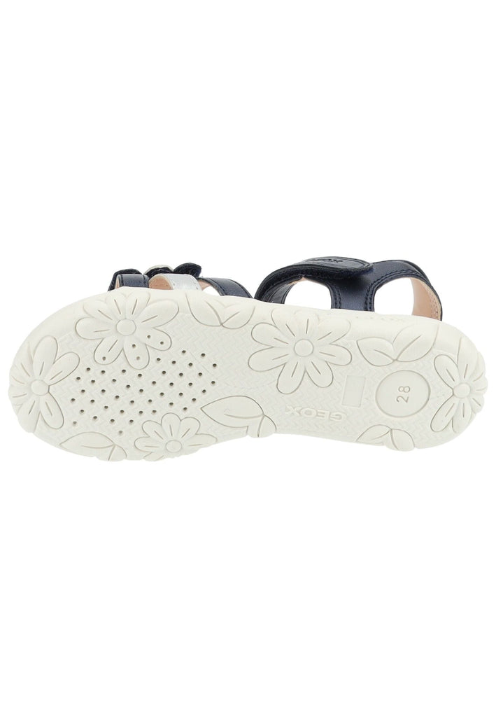 Geox Sandalen Lederimitat Blau/Silber