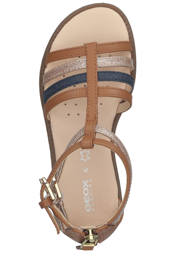 Geox Sandalen Lederimitat Cognac